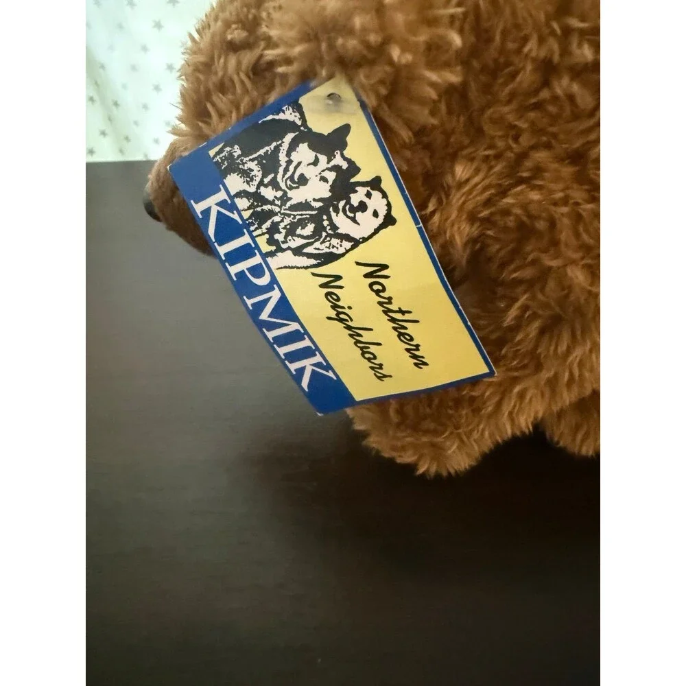 Kipmik Plush Brown Grizzly Bear Souvenir Stuffed Animal Toy 5” New